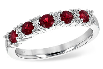 B227-19631: LDS WED RG .66 RUBY .83 TGW