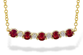 B227-26822: NECK .58 TW RUBY .70 TGW
