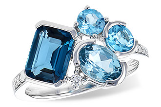 B309-97768: LDS RG 3.08 BLUE TOPAZ TW 3.15 TGW