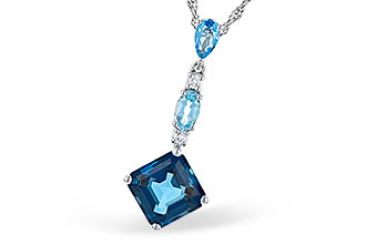 C309-94131: NECK 2.95 TW BLUE TOPAZ 3.00 TGW