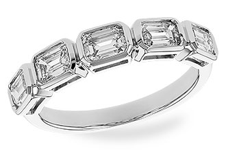 C310-86904: LDS DIA WED RG 1.20 TW EMERALD CUTS