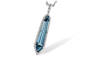 E227-18695: NECK 3.47 LONDON BLUE TOPAZ 3.70 TGW