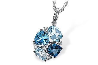 F226-28640: NECK 2.60 BLUE TOPAZ 2.70 TGW