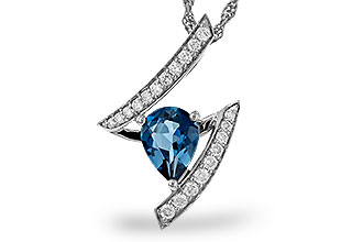 F311-74122: NECK 1.04 LONDON BLUE TOPAZ 1.23 TGW (8x6MM)