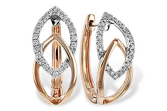 G226-35076: EARRING .25 TW (ROSE & WG)