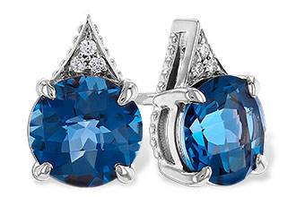 G310-86849: EARR 1.88 TW LONDON BLUE TOPAZ 1.90 TGW (6MM RD)