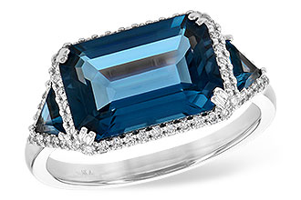 L227-20494: LDS RG 4.60 TW LONDON BLUE TOPAZ 4.82 TGW (12x8MM)